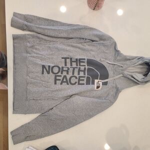 The North Face Half Dome Logo Hoodie • Heather Gray Pullover Sweatshirt
